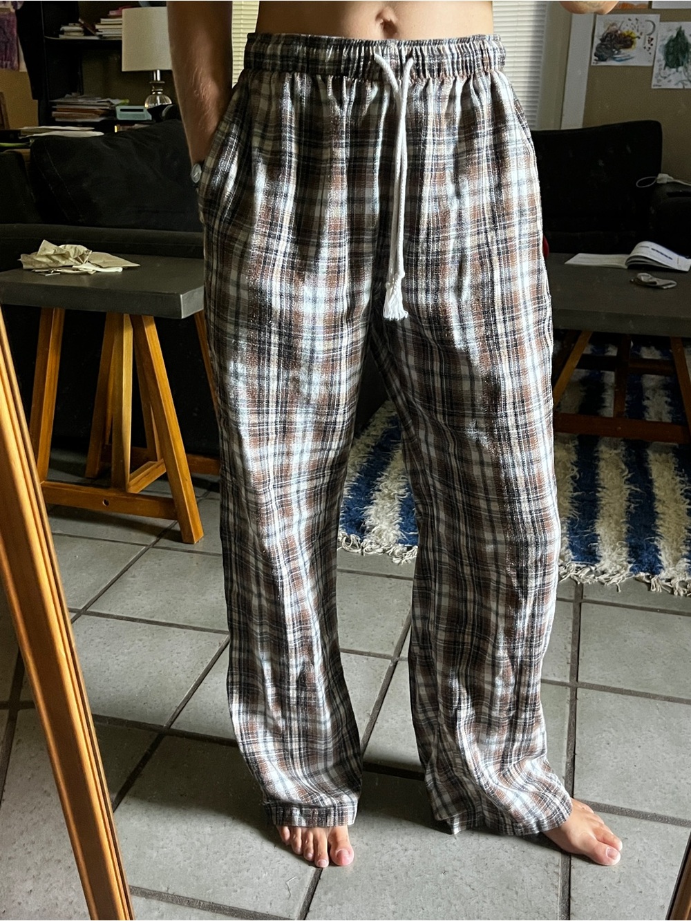 Plaid pajama pants